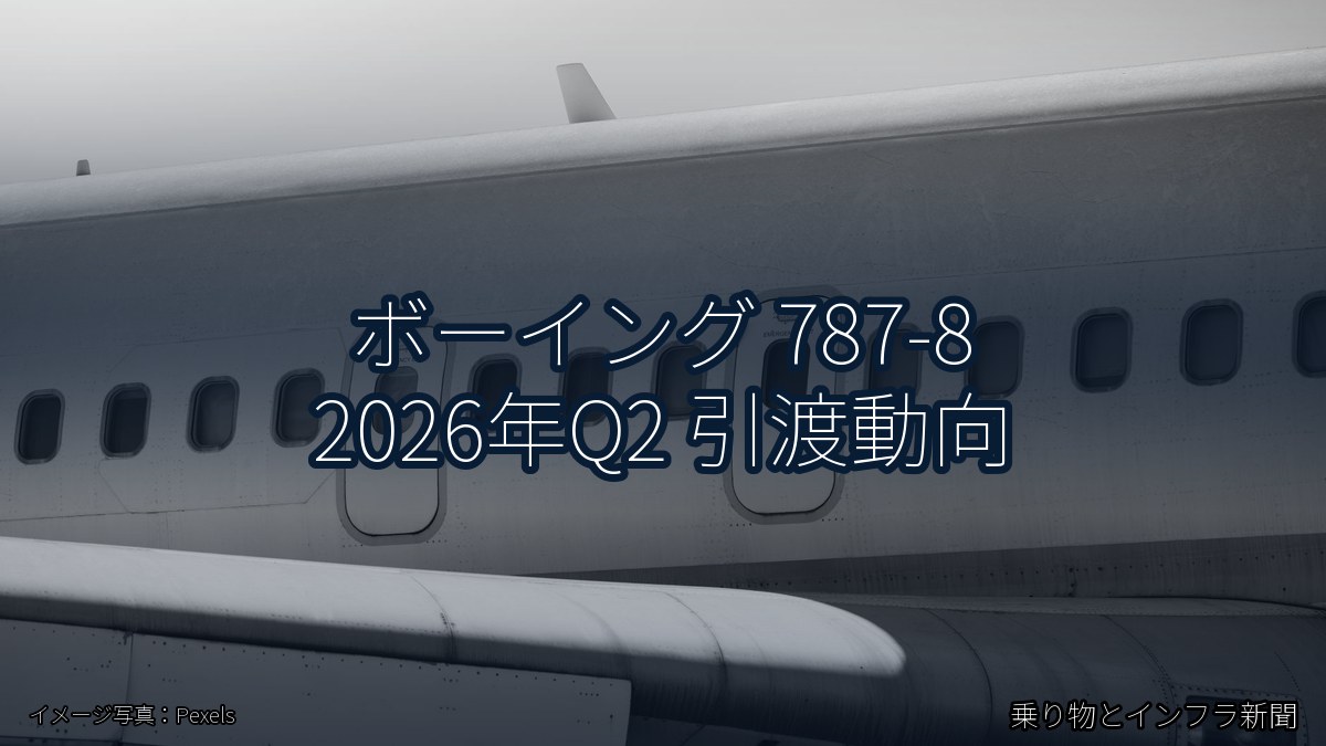 ボーイング 787-8 2026年Q2 引渡動向（乗り物とインフラ新聞）