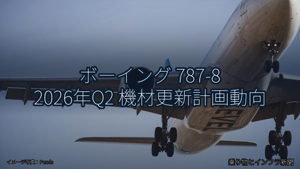 ボーイング 787-8 2026年Q2 機材更新計画動向（乗り物とインフラ新聞）