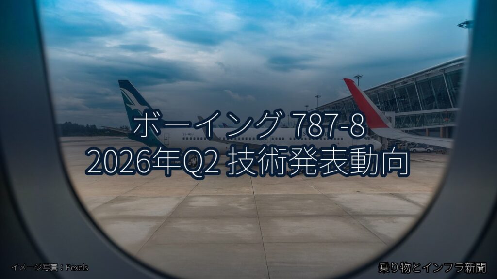 ボーイング 787-8 2026年Q2 技術発表動向（乗り物とインフラ新聞）