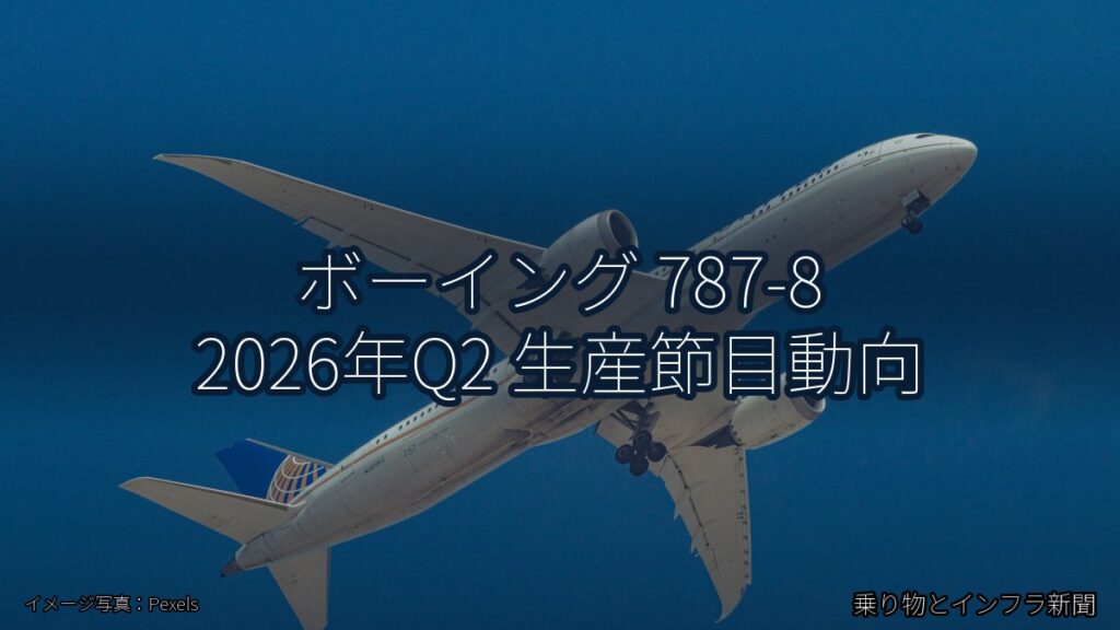 ボーイング 787-8 2026年Q2 生産節目動向（乗り物とインフラ新聞）
