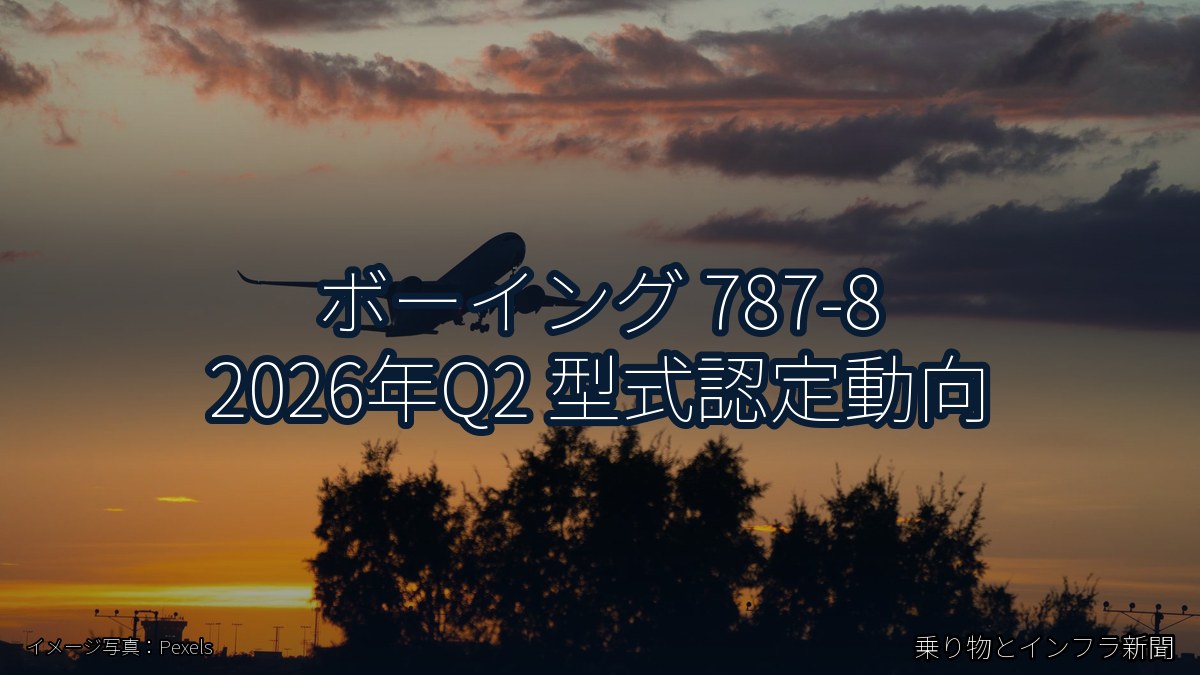 ボーイング 787-8 2026年Q2 型式認定動向（乗り物とインフラ新聞）