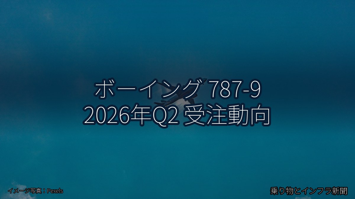 ボーイング 787-9 2026年Q2 受注動向（乗り物とインフラ新聞）
