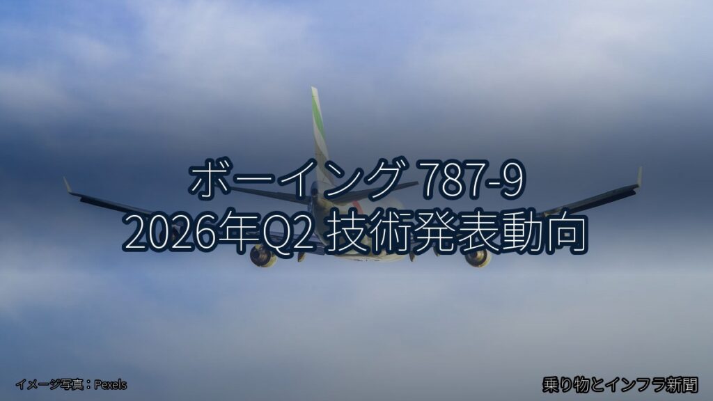 ボーイング 787-9 2026年Q2 技術発表動向（乗り物とインフラ新聞）