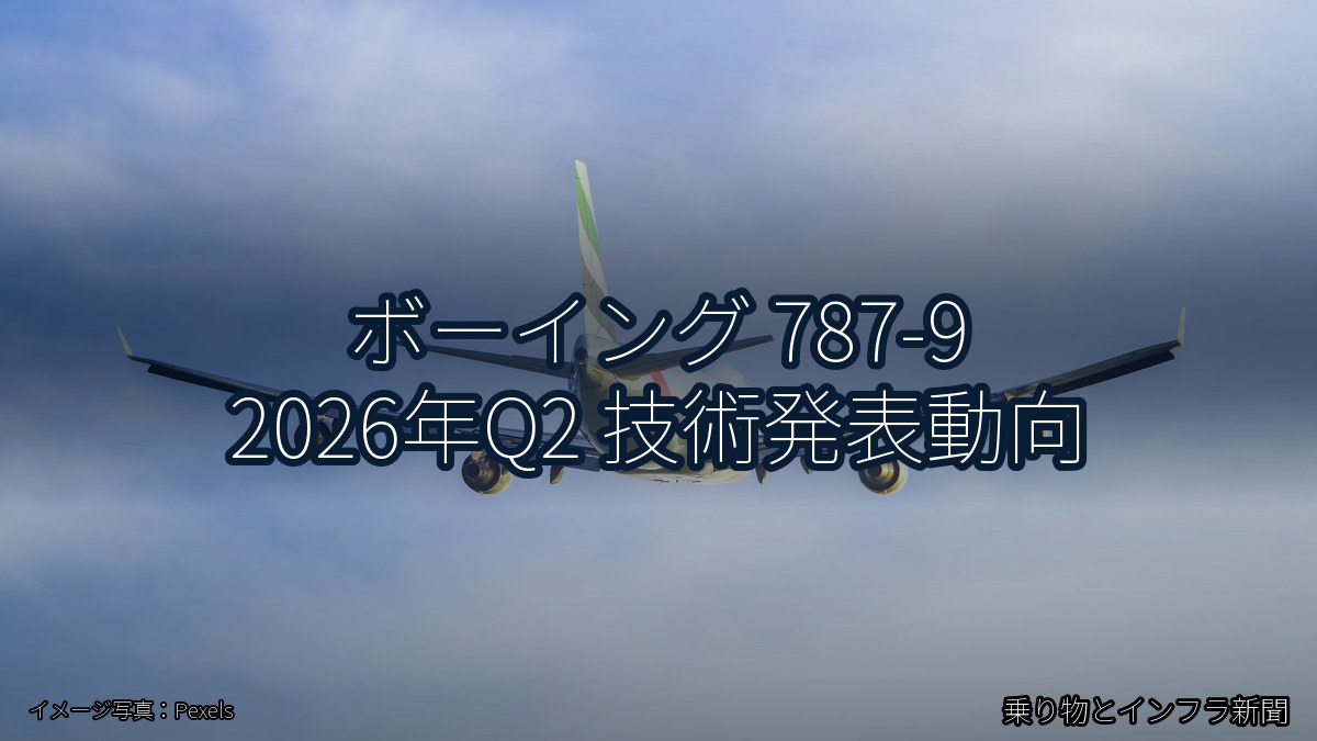 ボーイング 787-9 2026年Q2 技術発表動向（乗り物とインフラ新聞）