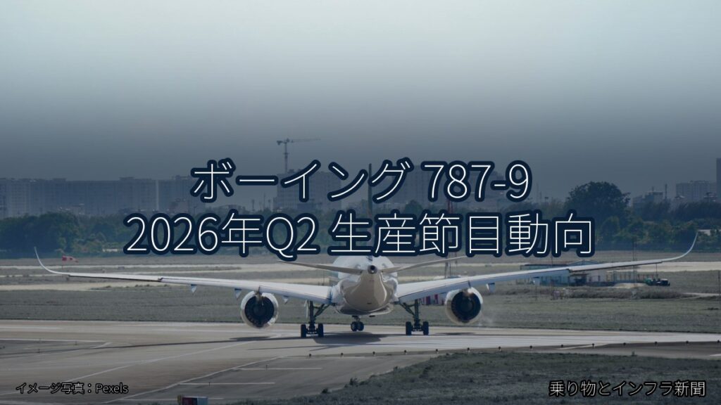 ボーイング 787-9 2026年Q2 生産節目動向（乗り物とインフラ新聞）