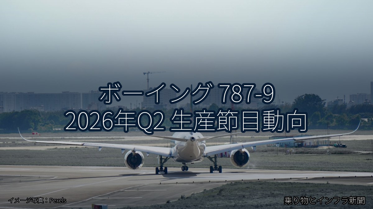 ボーイング 787-9 2026年Q2 生産節目動向（乗り物とインフラ新聞）