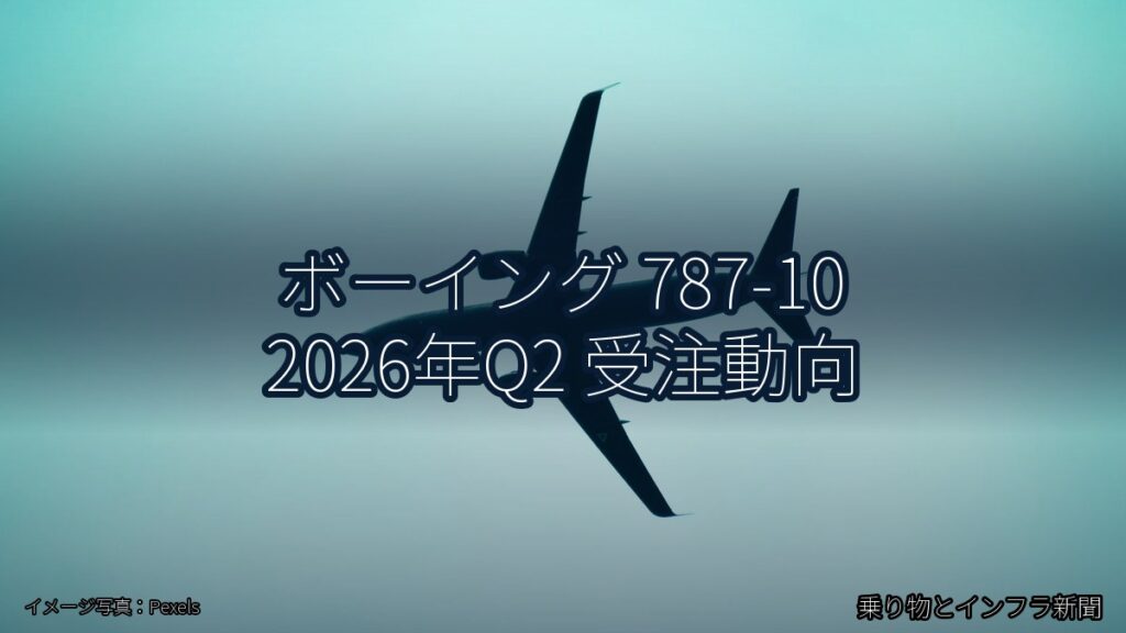 ボーイング 787-10 2026年Q2 受注動向（乗り物とインフラ新聞）