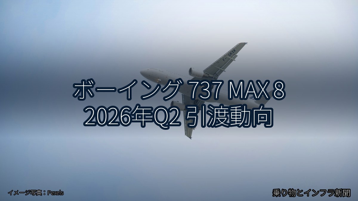 ボーイング 737 MAX 8 2026年Q2 引渡動向（乗り物とインフラ新聞）