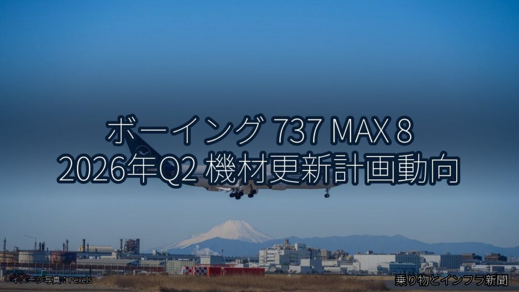 ボーイング 737 MAX 8 2026年Q2 機材更新計画動向（乗り物とインフラ新聞）
