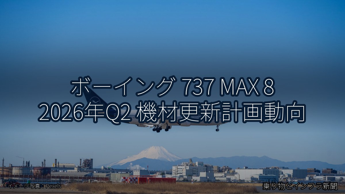 ボーイング 737 MAX 8 2026年Q2 機材更新計画動向（乗り物とインフラ新聞）