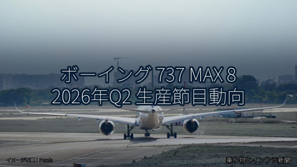 ボーイング 737 MAX 8 2026年Q2 生産節目動向（乗り物とインフラ新聞）
