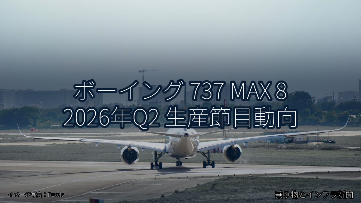 ボーイング 737 MAX 8 2026年Q2 生産節目動向（乗り物とインフラ新聞）