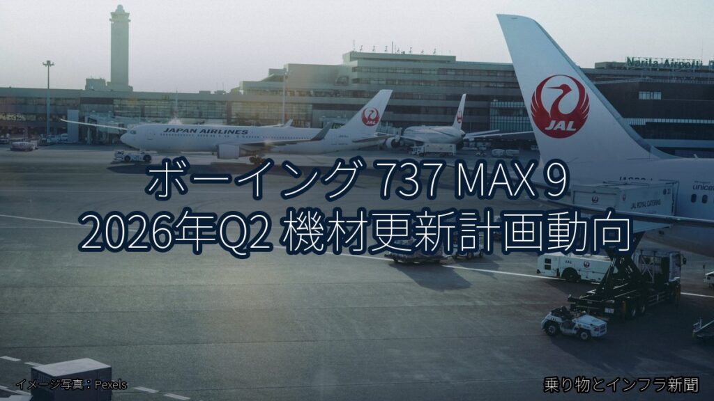 ボーイング 737 MAX 9 2026年Q2 機材更新計画動向（乗り物とインフラ新聞）