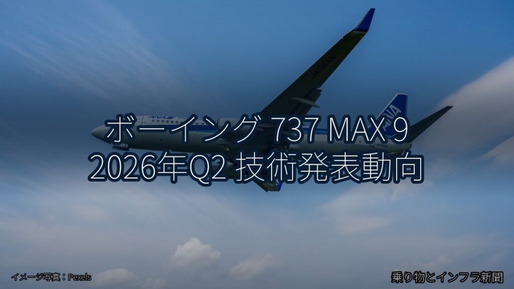 ボーイング 737 MAX 9 2026年Q2 技術発表動向（乗り物とインフラ新聞）