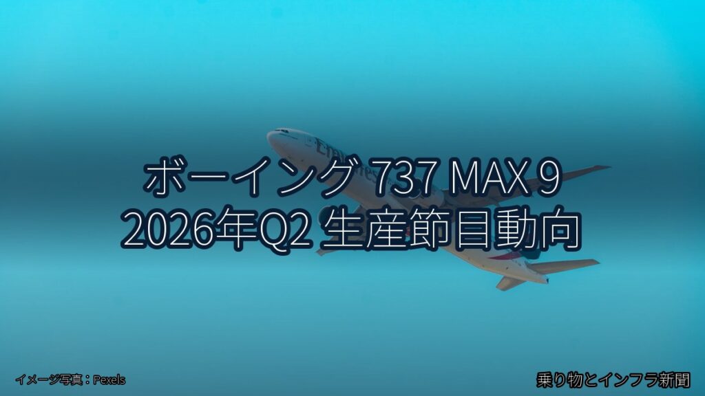 ボーイング 737 MAX 9 2026年Q2 生産節目動向（乗り物とインフラ新聞）