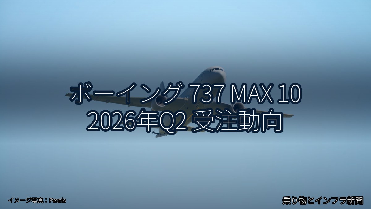 ボーイング 737 MAX 10 2026年Q2 受注動向（乗り物とインフラ新聞）