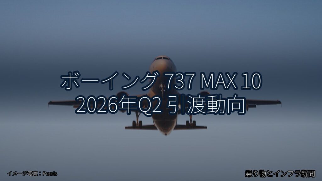 ボーイング 737 MAX 10 2026年Q2 引渡動向（乗り物とインフラ新聞）