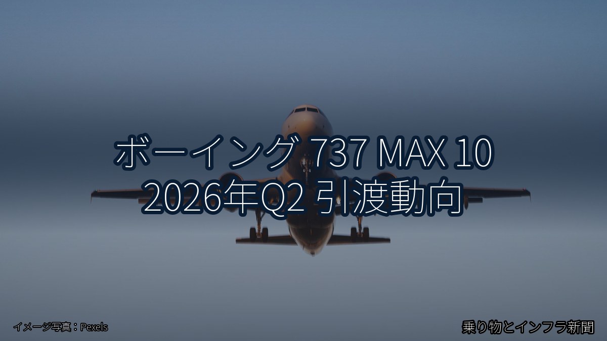 ボーイング 737 MAX 10 2026年Q2 引渡動向（乗り物とインフラ新聞）