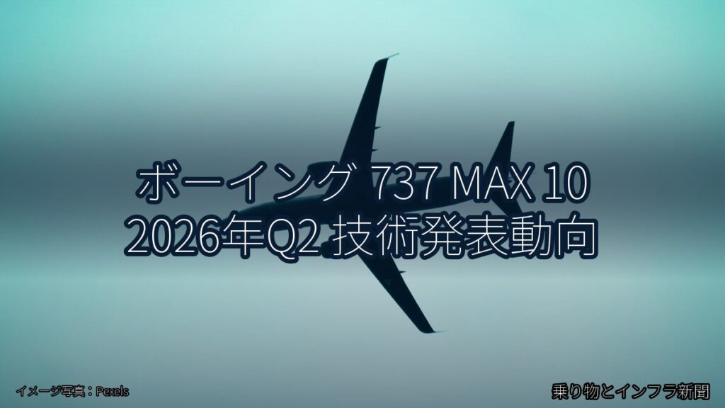 ボーイング 737 MAX 10 2026年Q2 技術発表動向（乗り物とインフラ新聞）