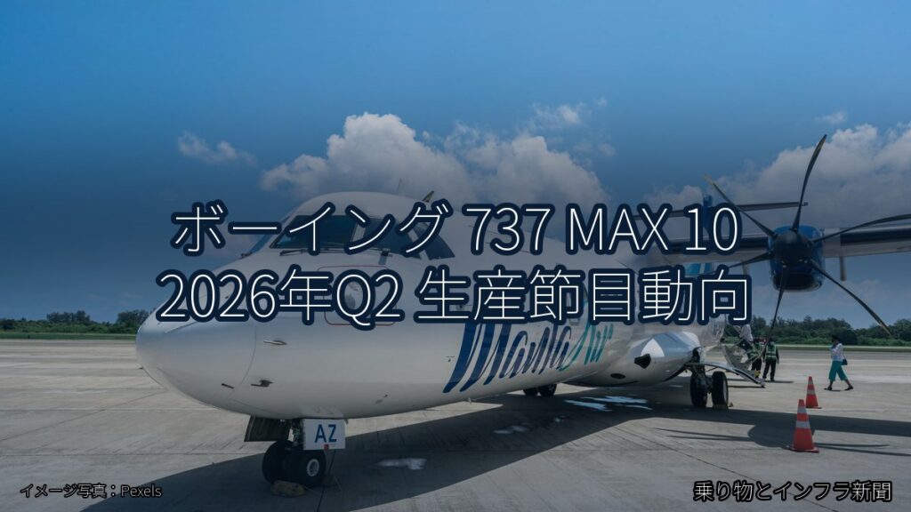 ボーイング 737 MAX 10 2026年Q2 生産節目動向（乗り物とインフラ新聞）