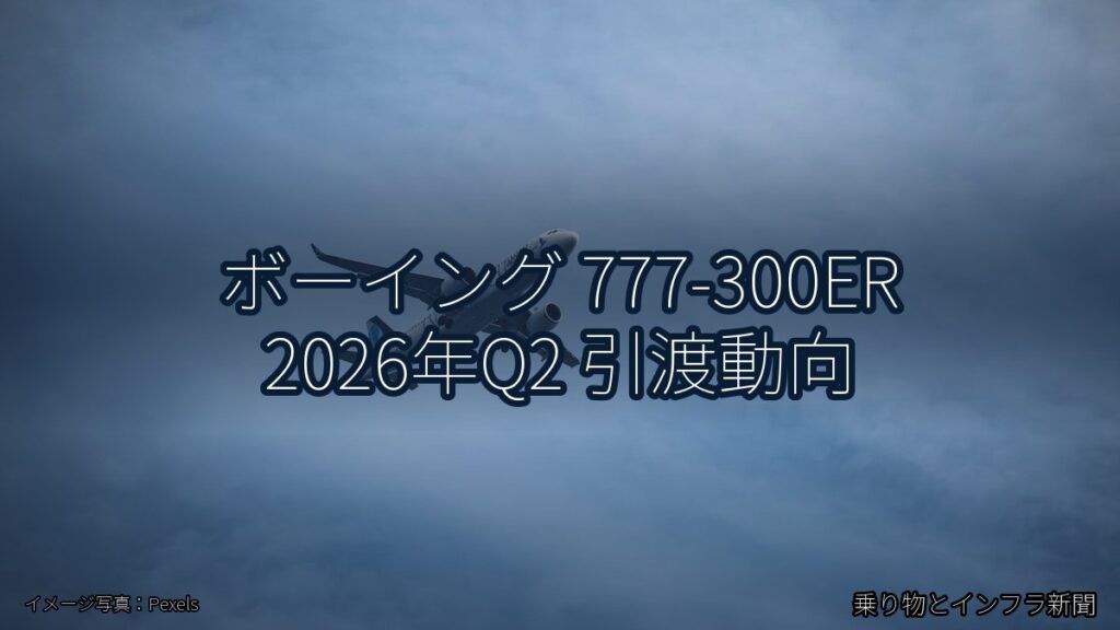 ボーイング 777-300ER 2026年Q2 引渡動向（乗り物とインフラ新聞）
