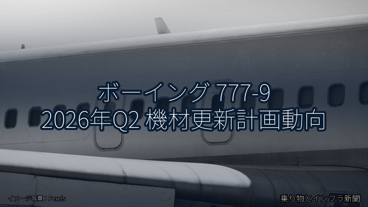 ボーイング 777-9 2026年Q2 機材更新計画動向（乗り物とインフラ新聞）