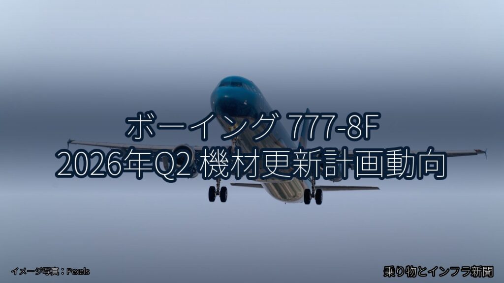 ボーイング 777-8F 2026年Q2 機材更新計画動向（乗り物とインフラ新聞）