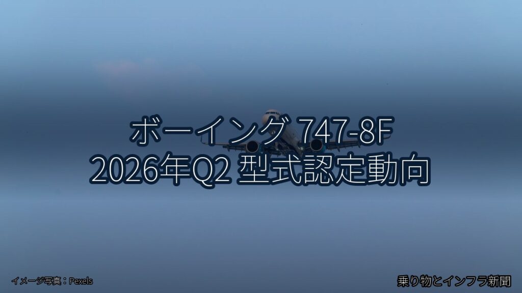 ボーイング 747-8F 2026年Q2 型式認定動向（乗り物とインフラ新聞）
