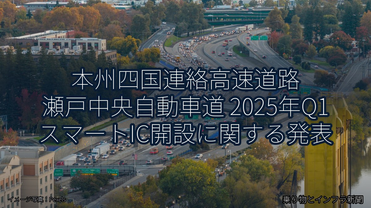 本州四国連絡高速道路 瀬戸中央自動車道 2025年Q1 スマートIC開設に関する発表(乗り物とインフラ新聞)