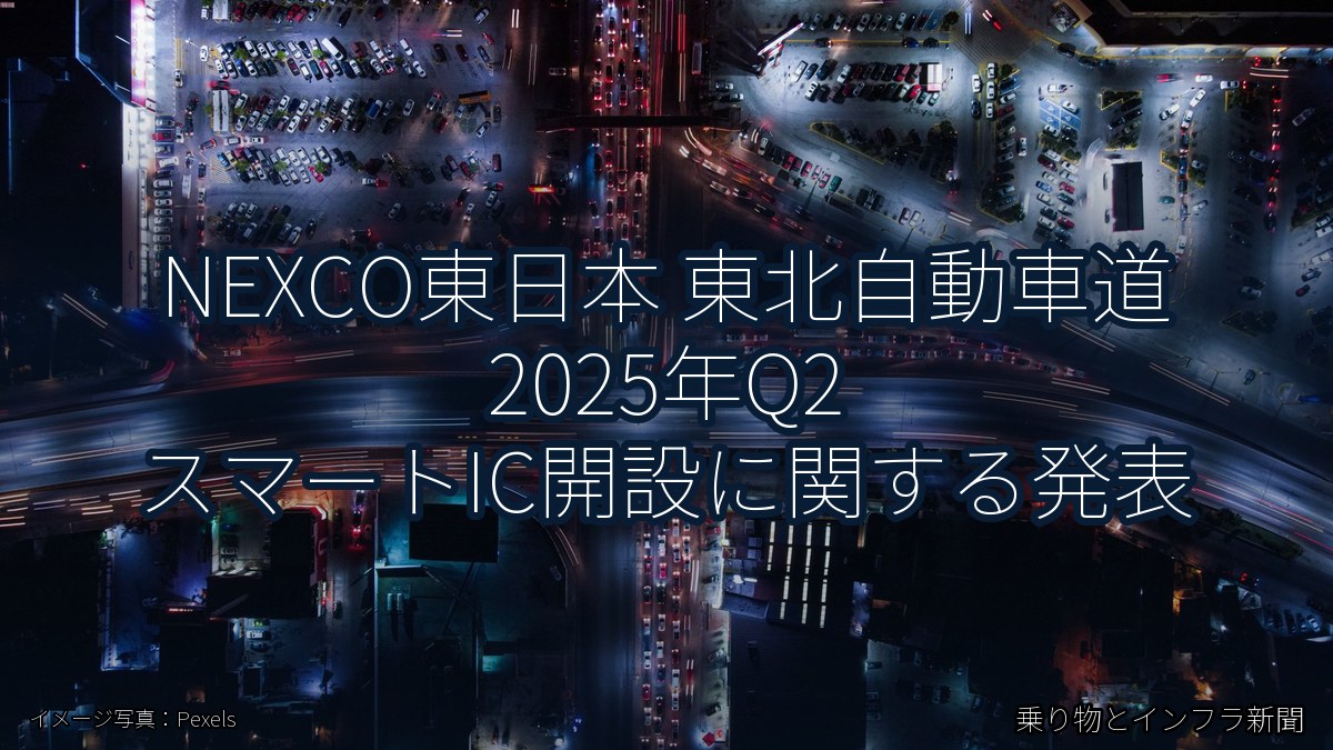 NEXCO東日本 東北自動車道 2025年Q2 スマートIC開設に関する発表（乗り物とインフラ新聞）