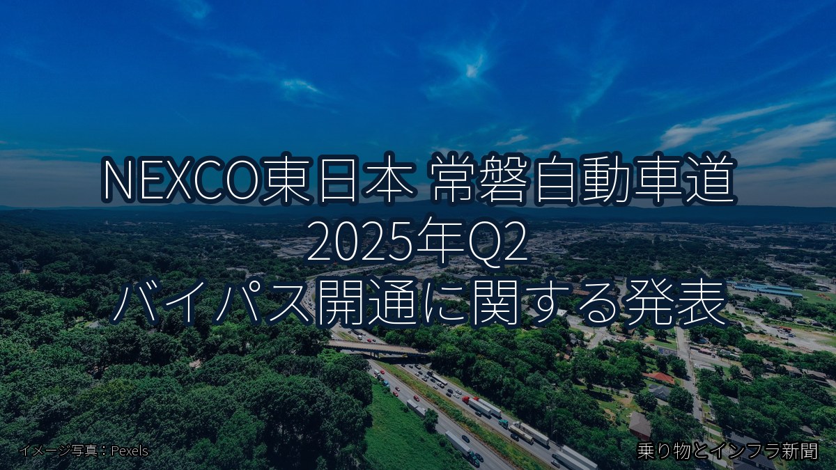 NEXCO東日本 常磐自動車道 2025年Q2 バイパス開通に関する発表（乗り物とインフラ新聞）