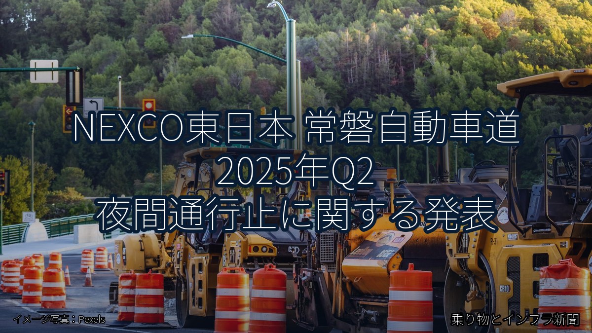 NEXCO東日本 常磐自動車道 2025年Q2 夜間通行止に関する発表（乗り物とインフラ新聞）