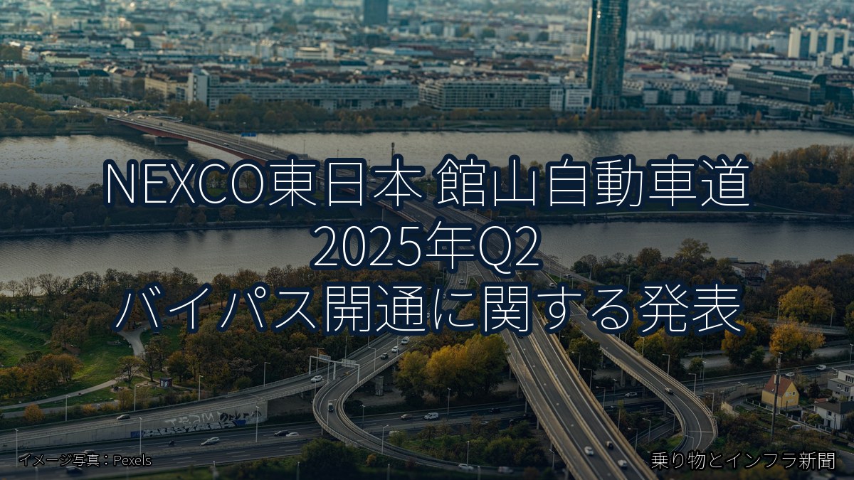 NEXCO東日本 館山自動車道 2025年Q2 バイパス開通に関する発表（乗り物とインフラ新聞）