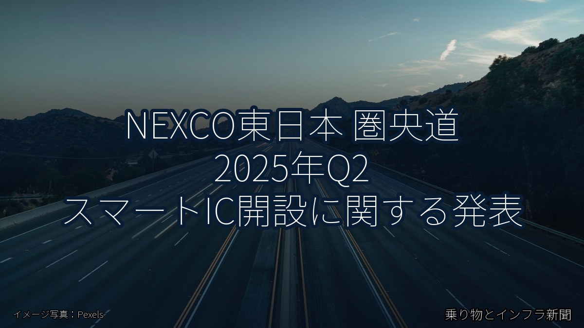NEXCO東日本 圏央道 2025年Q2 スマートIC開設に関する発表（乗り物とインフラ新聞）