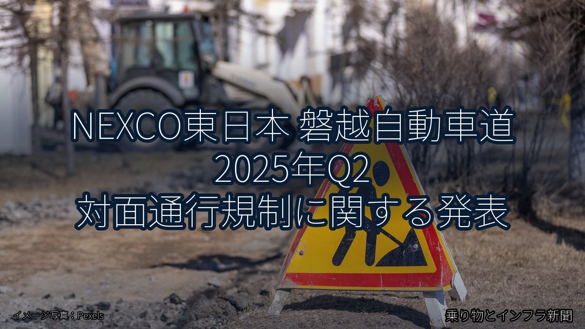 NEXCO東日本 磐越自動車道 2025年Q2 対面通行規制に関する発表（乗り物とインフラ新聞）