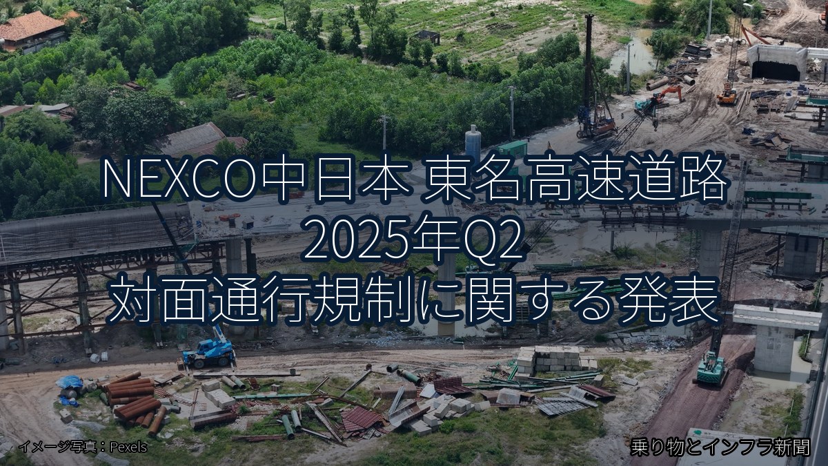 NEXCO中日本 東名高速道路 2025年Q2 対面通行規制に関する発表（乗り物とインフラ新聞）