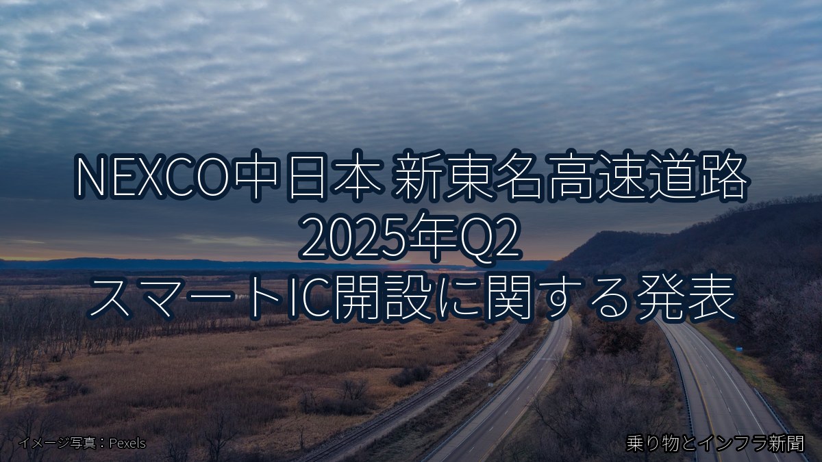 NEXCO中日本 新東名高速道路 2025年Q2 スマートIC開設に関する発表（乗り物とインフラ新聞）