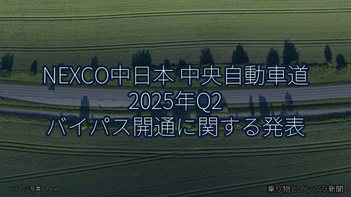 NEXCO中日本 中央自動車道 2025年Q2 バイパス開通に関する発表（乗り物とインフラ新聞）