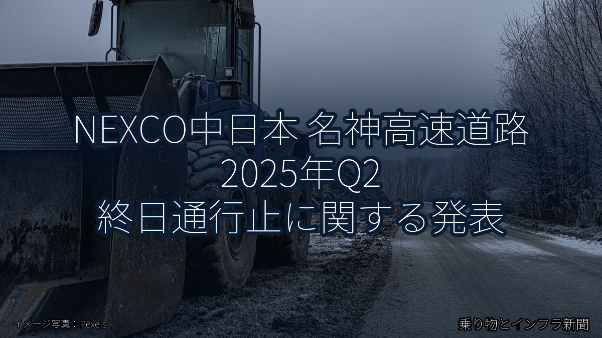 NEXCO中日本 名神高速道路 2025年Q2 終日通行止に関する発表（乗り物とインフラ新聞）