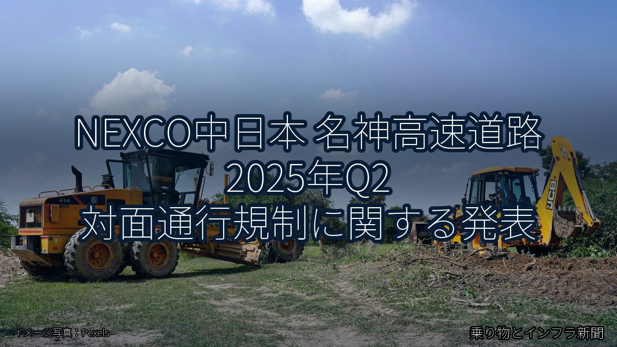NEXCO中日本 名神高速道路 2025年Q2 対面通行規制に関する発表（乗り物とインフラ新聞）
