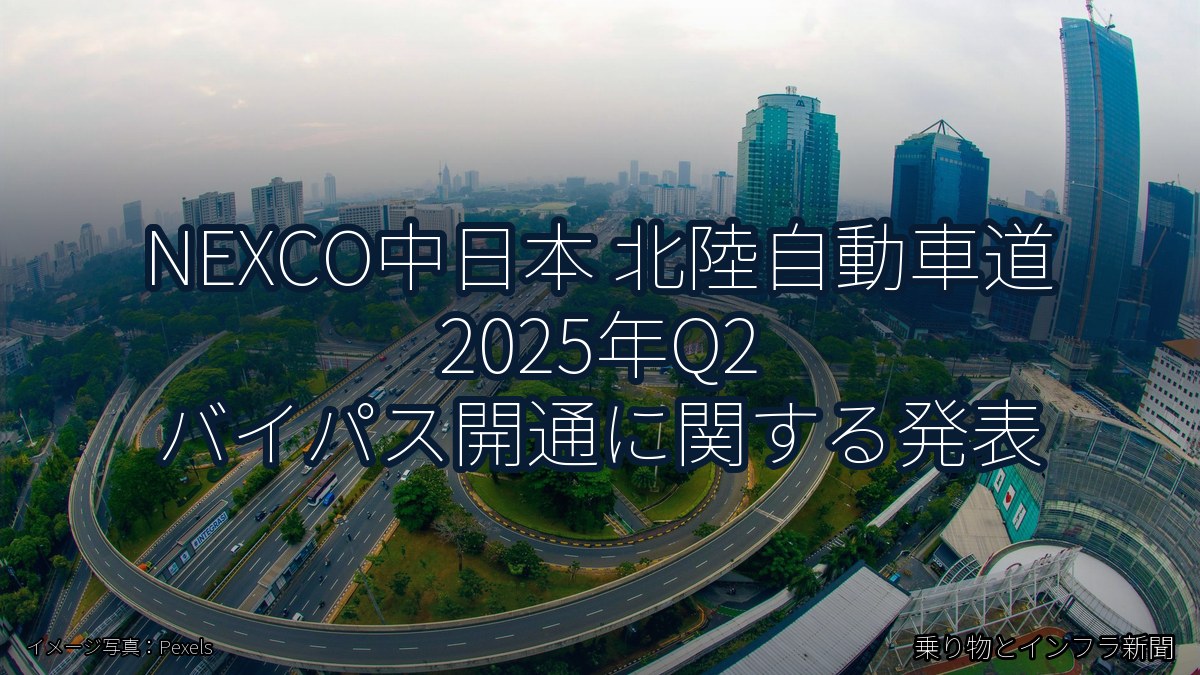 NEXCO中日本 北陸自動車道 2025年Q2 バイパス開通に関する発表（乗り物とインフラ新聞）