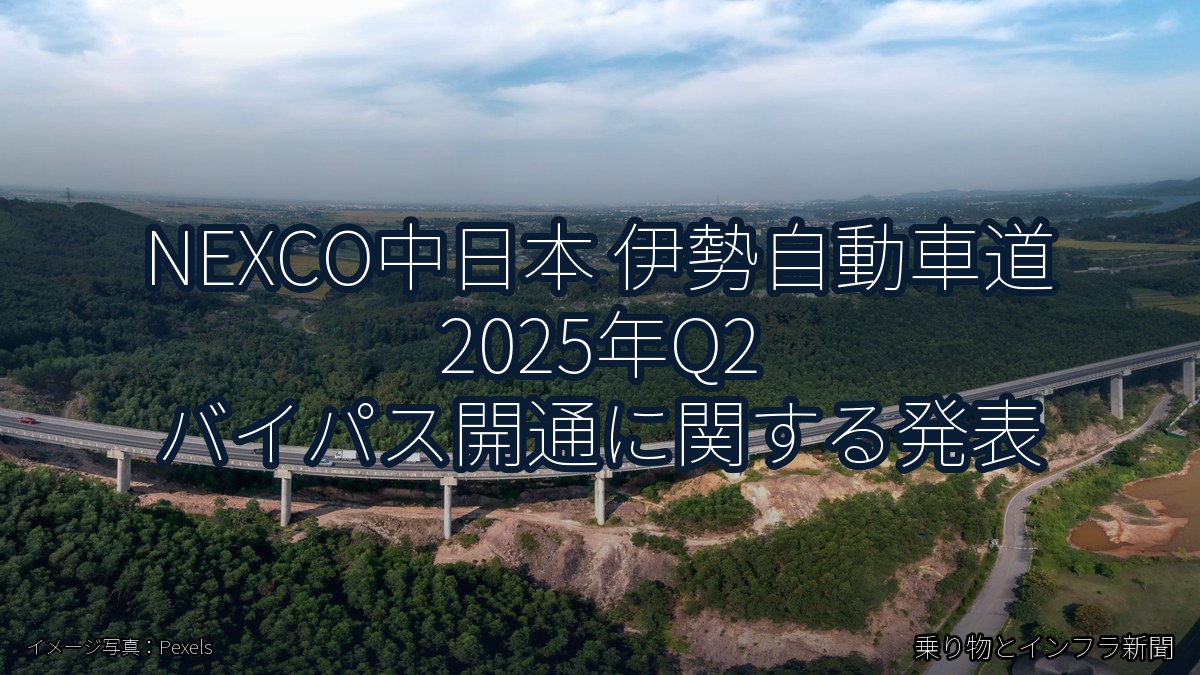 NEXCO中日本 伊勢自動車道 2025年Q2 バイパス開通に関する発表（乗り物とインフラ新聞）