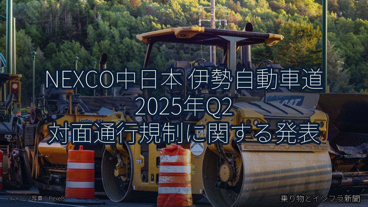 NEXCO中日本 伊勢自動車道 2025年Q2 対面通行規制に関する発表（乗り物とインフラ新聞）