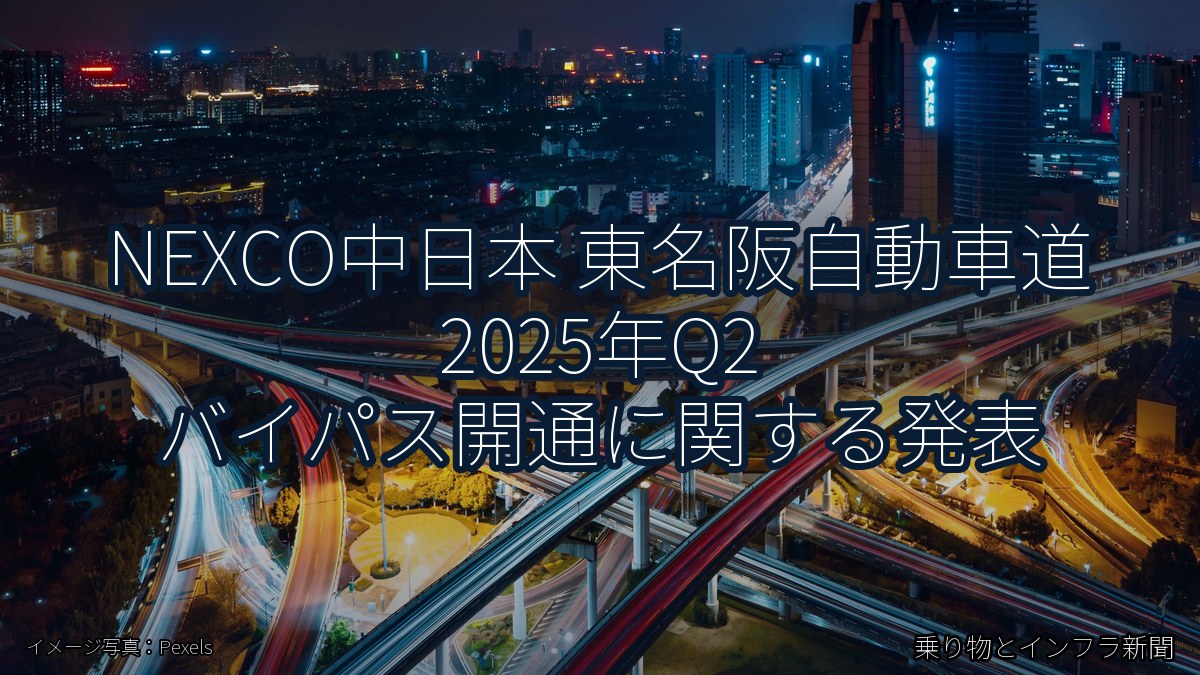NEXCO中日本 東名阪自動車道 2025年Q2 バイパス開通に関する発表（乗り物とインフラ新聞）
