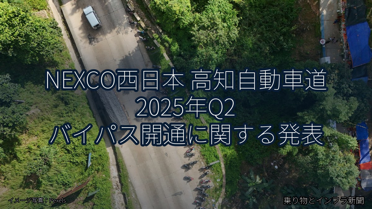 NEXCO西日本 高知自動車道 2025年Q2 バイパス開通に関する発表（乗り物とインフラ新聞）