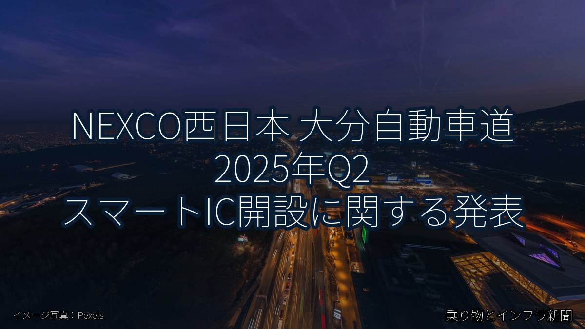 NEXCO西日本 大分自動車道 2025年Q2 スマートIC開設に関する発表（乗り物とインフラ新聞）