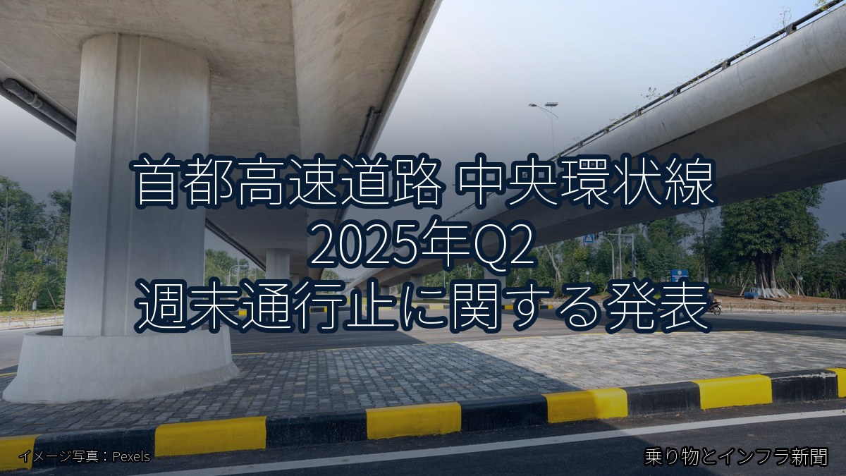 首都高速道路 中央環状線 2025年Q2 週末通行止に関する発表（乗り物とインフラ新聞）
