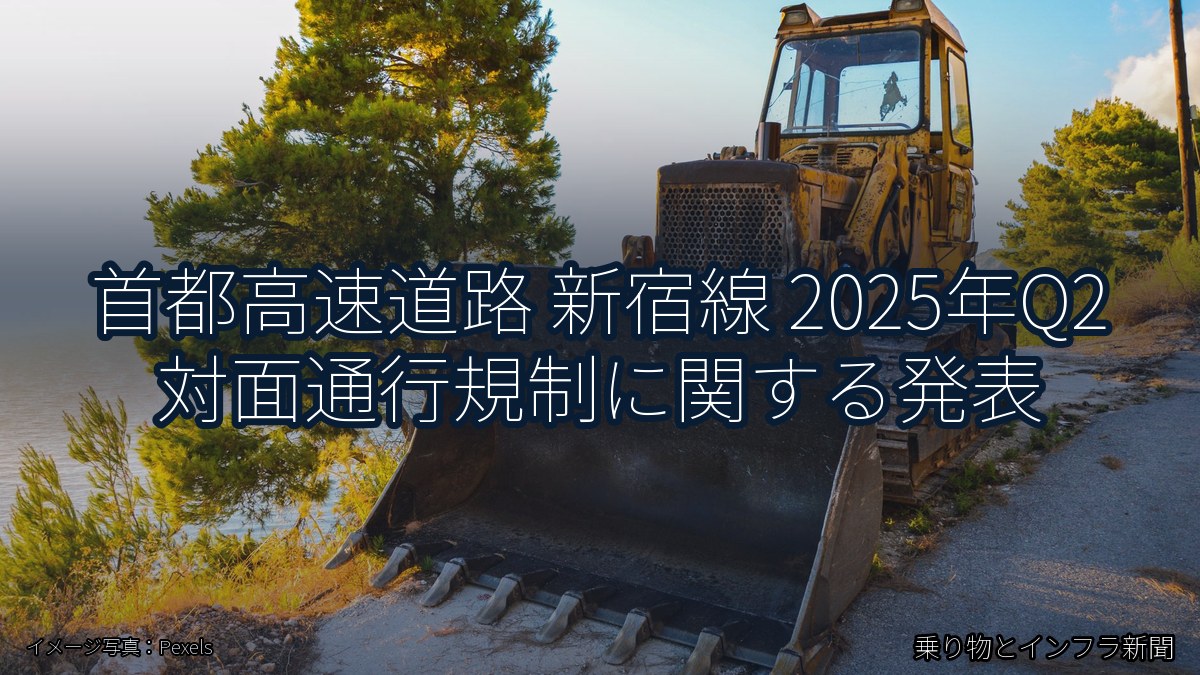 首都高速道路 新宿線 2025年Q2 対面通行規制に関する発表（乗り物とインフラ新聞）