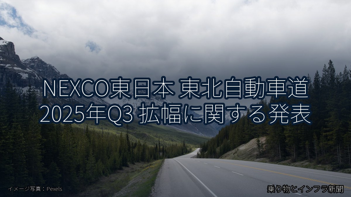 NEXCO東日本 東北自動車道 2025年Q3 拡幅に関する発表（乗り物とインフラ新聞）