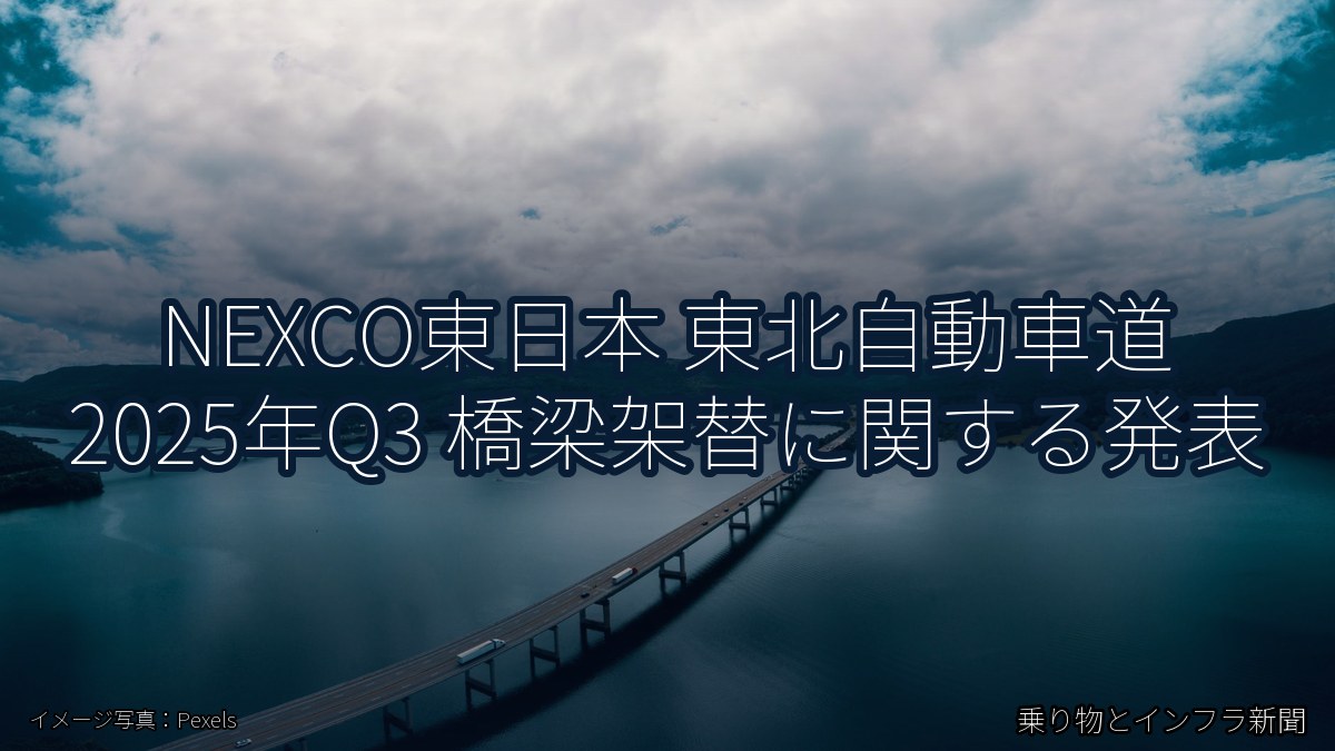 NEXCO東日本 東北自動車道 2025年Q3 橋梁架替に関する発表（乗り物とインフラ新聞）